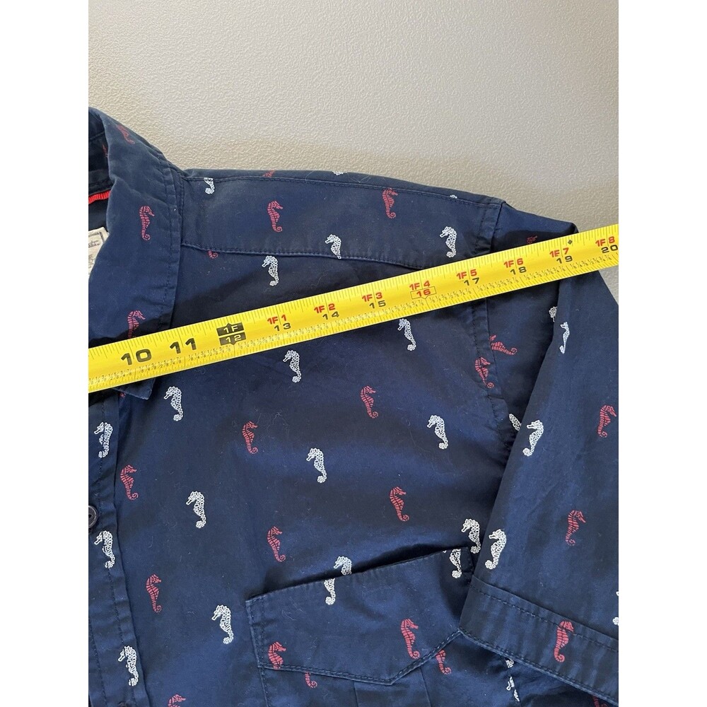 Colours Alexander Julian Men's Short Sleeve Vintage Polo Seahorse Print, Large - Picture 4 of 6